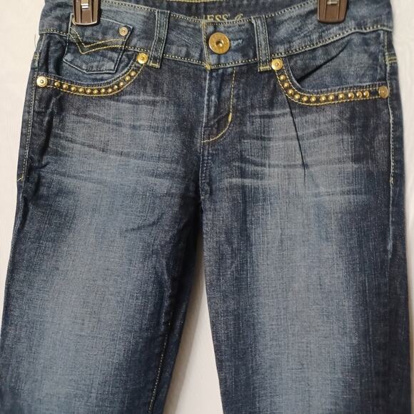 GUESS Daredevil Boot-Cut Dark Wash Denim Jeans. Size 27 - Picture 3 of 16